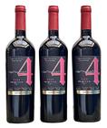 Vinho 4 Conti Primitivo Puglia Kit com 3 Garrafas Oferta - Tenute Quattro Conti