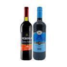 Vinho Tinto de Mesa Suave Pérola 750ml + Bellaa Auroraa 750ml