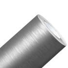 Vinil Adesivo Aço Escovado Prata Envelopamento Móveis 5m x1m - BG Adesivos