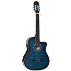 Violao 6 cordas nylon eletrico cutaway blue vce227nc bl vogga