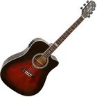 Violão Folk Eletroacústico Cutaway Gf1D Brb Brown Red Burst - Giannini