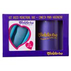 Violeta Cup Disco Menstrual Kit Disco Menstrual Azul Celeste + Caneca
