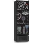 Visa Cooler Cervejeira 400 Litros Porta Adesivada VCC400S Preto Refrimate