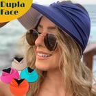 Viseira Femina Dupla Face de Praia Turbante Proteção Solar Bone Feminino Chapeu Pronta Entrega