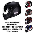 Viseira Oculos Interno Fume Capacete Peels Mirage Original - Geral