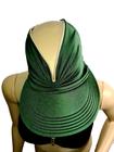 Viseira Turbante Com Proteção solar 50+ Dupla face (Verde militar com Nude)