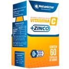 Vitamina C + Zinco Natural Suplemento Alimentar 100% Puro Natunectar Original 60 Capsulas Comprimidos Em Pó 500mg