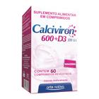 Vitamina Calciviron Cálcio 600mg+D3 60 Cpr - Arte Nativa