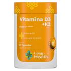 Vitamina D3 2.000 UI + K2 (mk7) 60 Cápsulas - Longy Health