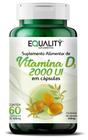 Vitamina D3 2000ui - 60 Cápsulas Gelatinosas Softgel - 1000% VD (Valores Diários)