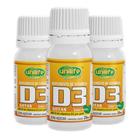 Vitamina D3 em Gotas Sabor Menta 20ml Kit com 3 - Unilife