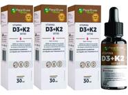 Vitamina D3 + K2 30ML 3 frascos gotas - Floral Ervas Do Brasil