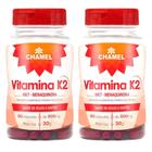 Vitamina K2 MK7 Menaquinona - 2 Frascos de 60 cápsulas de 500 mg Chamel