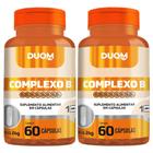 Vitaminas do Complexo B 60cps (1 ao dia) Duom Kit 2 Frascos