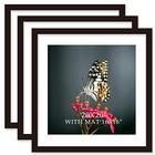 VITOIVE 20x20 Frame Preto Com Tapete 16x16 Molduras de Madeira Maciça (3 pacotes, 20x20 Polegadas)...