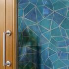 Vitral Adesivos Para Vidro Portas E Janelas Geométrico Azul