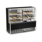 Vitrine Expositora Quente e Fria 140 cm 220V Gelopar GQEA-140R PF