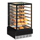 Vitrine Neutra/Seca MGEN-070PR c/ 6 Prateleiras Linha Conveniência Gourmet Full Glass e LED Perimetral - Gelopar