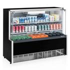 Vitrine Refrigerada Ar Forçado GPFA-140R PR - Preta Linha Aurora Vidro Reto 1.40m - Gelopar