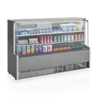 Vitrine Refrigerada Universal 1 Placa Fria GPSA-175R TI Tipo Inox Linha Aurora Vidro Reto Gelopar