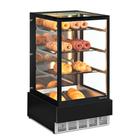 Vitrine Seca/Neutra 0,70m Linha Conveniência Gourmet MGEN-070 PR Preta Gelopar - LED Perimetral + Rodízios