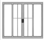 Vitro 4 folhas 1,20 x 2,00 c/grade parcial