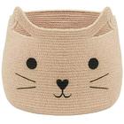 VK Living Animal Baskets Grande Cesta de Armazenamento de Corda de Algodão Tecida Com Gato Bonito Design Animal Laundry Basket Organizador para Toalhas, Cobertor, Brinquedos, Roupas, Presentes Cestas de Presente de Animais de Estimação ou Bebê 15'