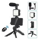 Vlog Kit De Vídeo suporte Celular Com Tripé Microfone Led Luz Com Estabilizador