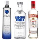 Vodka Cîroc 750ml + Tradicional 750ml + Smirnorff 998ml