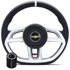 Volante Esportivo Corsa Joy Max Premium Astra Vectra 99 em diante Sem Air-Bag Gti + Cubo tampa Gm - Poliparts