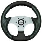 Volante Esportivo de 28 cm para Buggy Prata e Preto Acessórios Automotivo Buggy Fusca Gol - Cougar