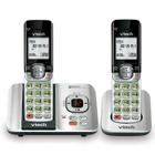 VTech CS6529-2 DECT 6.0 Sistema de Atendimento Telefônico com ID do Chamador/Chamada em Espera, 2 Aparelhos Sem Fio, Prateado/Preto