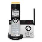 VTECH IS8121 Super Long Range até 2300 Pés DECT 6.0 Bluetooth Expandível Telefone Sem Fio para Casa com Secretária Eletrônica, Bloqueio de Chamadas, Conexão à Célula, Interfone e Expansível para 5 Aparelhos