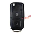 VW Volkswagen Golf Mk6 Tiguan Passat CC SEAT Skoda Octavia Dobrável Chave Do Carro Fob Shell Case