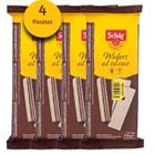 Wafers Al Cacao sem glúten Schar 125g (4 pacotes)