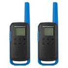 Walkie Talkie Talk Motorola T-270 20MIL-40KM / Carregador USB / Bivol - Preto / Azul