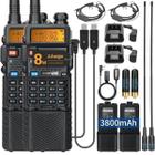 Walkie Talkies BAOFENG UV-5R 8W de longo alcance 3800mAh, pacote com 2