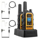 Walkie Talkies DEWALT DXFRS300 1W Heavy Duty, pacote com 2 fones de ouvido