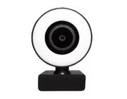 Webcam 1080p Arco Anel Luz Led Microfone Ring Light Gamer