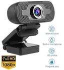 Webcam Microfone Câmera Full Hd 1080p Computador Plug & Play Microfone Embutido