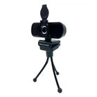 Webcam Multilaser com Tripé, 1080P Full HD, USB, Microfone com Cancelam Plug And Play, Preto - WC055
