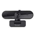 Webcam Trust Taxon Eco 2K QHD, 2560x1440p, USB, Microfone Duplo e Filtro de Privacidade, Preto - 24732