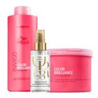 Wella Color Brilliance Shampoo 1000ml + Mascara 500ml + Óleo Light 100ml