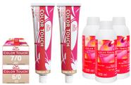 Wella Kit Color Touch Tonalizante 7/0 Louro Médio e 6/0 Louro Médio Dourado 60g + 3 Emulsão 13v 120 ml