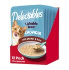 Wet Cat Treats Hartz Delectables Sopa de frango e atum 40mL x12