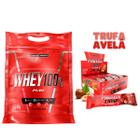 Whey 100% pure pouch 907g + protein crisp c/12 45g integralmedica
