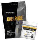 Whey 100% refil 900g probiotica + creatina lavitan 300g