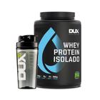 Whey dux isolado 900g - morango + coqueteleira