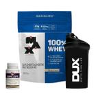 Whey Protein 100% Concentrado Max titanium 900g Refil Way Wei Suplemento+ Dose Vitafor + Coqueteleira Dux Garrafinha