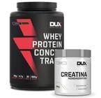 Whey Protein 100% Concentrado Sabor Chocolate Branco 900g+Creatina Monohidratada 300g-Dux Nutrition